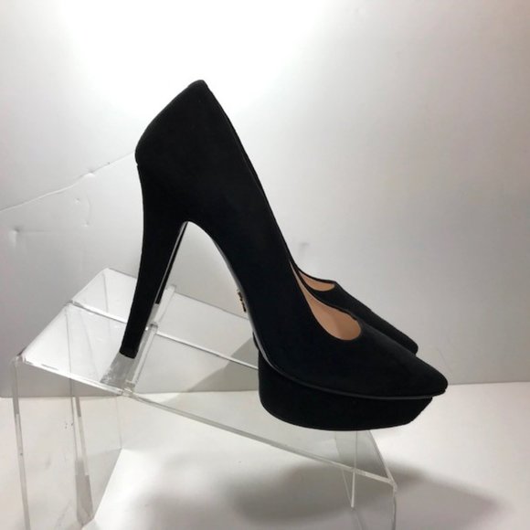 PRADA Black Pointed-Toe Island Platforms (size 9B) - Picture 4 of 7